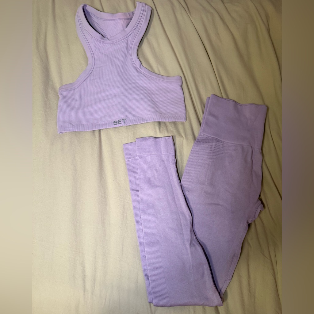 Set Active Lilac Sculptflex Ribbed Set